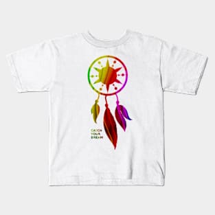 Dream Catcher Rainbow Dirty Kids T-Shirt